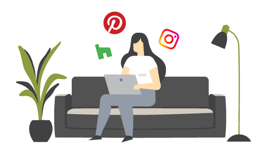 woman on laptop on couch