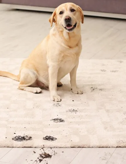 dog-stain on rug | Cherry City Interiors and Design