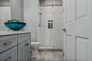 Bathroom flooring | Cherry City Interiors and Design