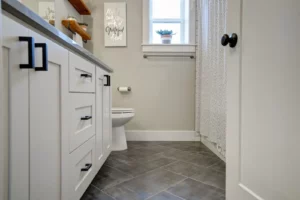 Bathroom flooring | Cherry City Interiors and Design