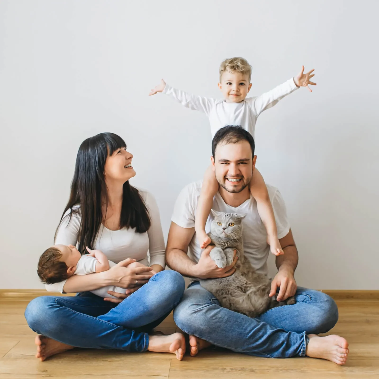 family-on-hardwood | Cherry City Interiors and Design